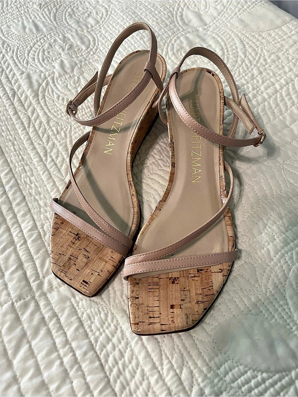Stuart Weitzman Alyssa Wedge Sandal Sandals Pink US 8